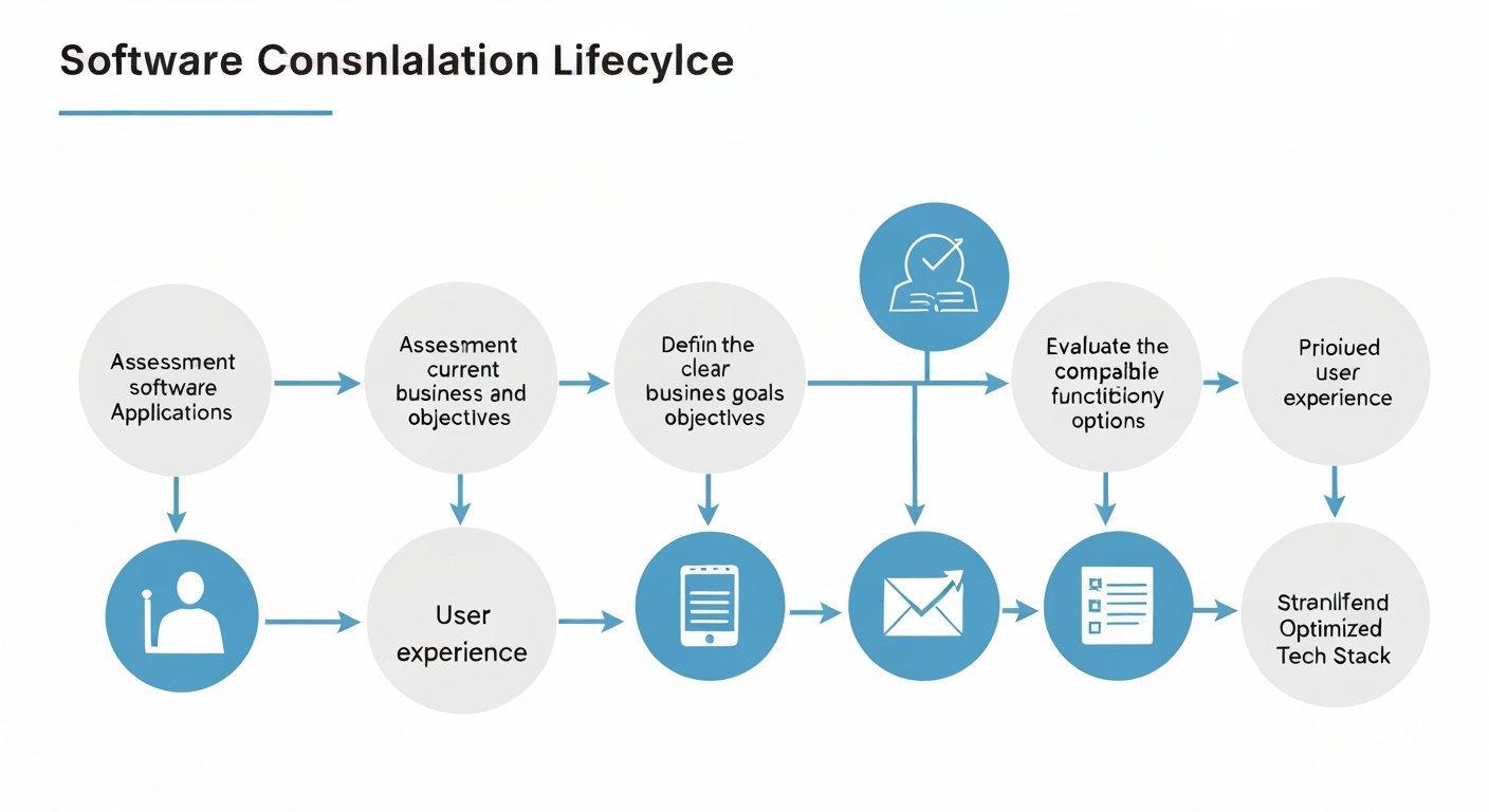 Software consolidation process diagram