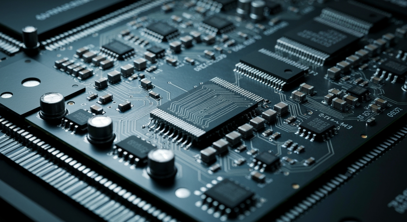 Audio processing chip close-up